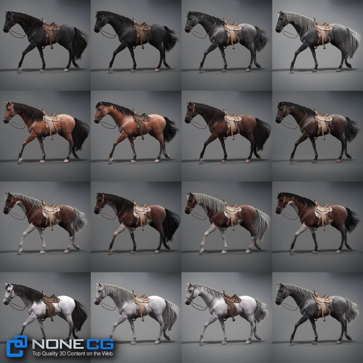 Artstation 3d Animated Horses Nonecg 3d