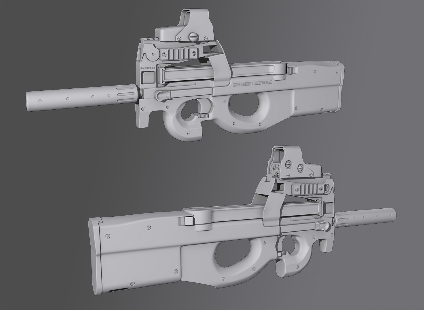 Чертеж p90 из картона - 89 фото