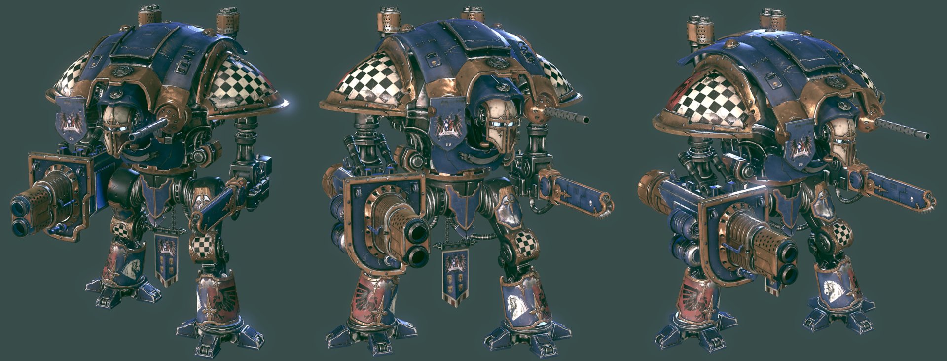 Artstation Warhammer 40k Imperial Knight Wip Alexander Scherbinin