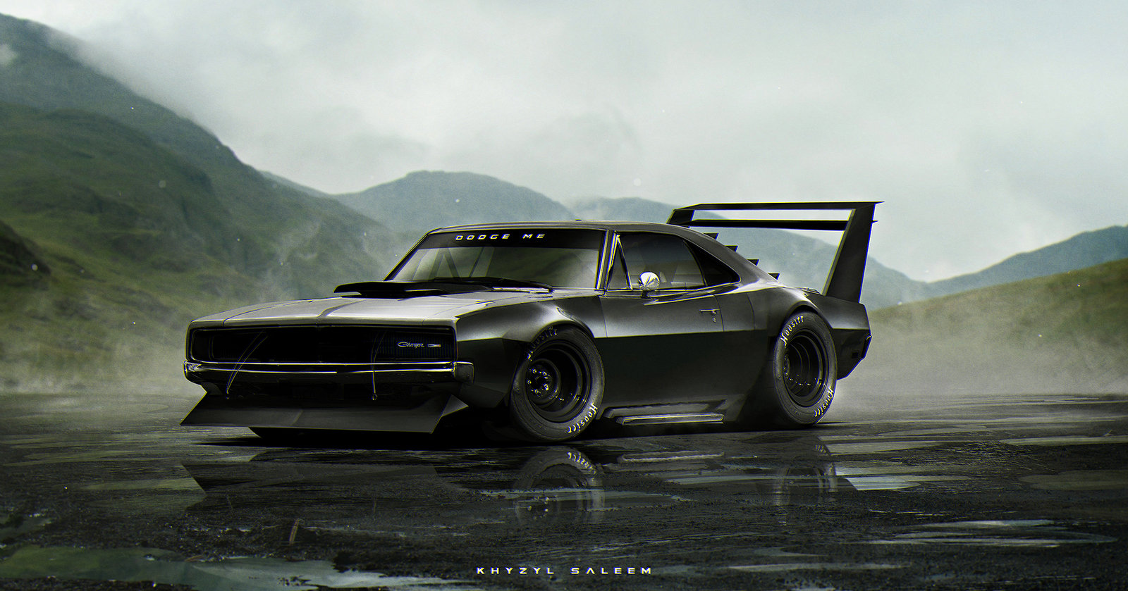 I'm a huge fan of the original Daytona Charger built for Nascar which included the massive rear spoiler for that extra downforce, so I naturally had to do a version with it :)