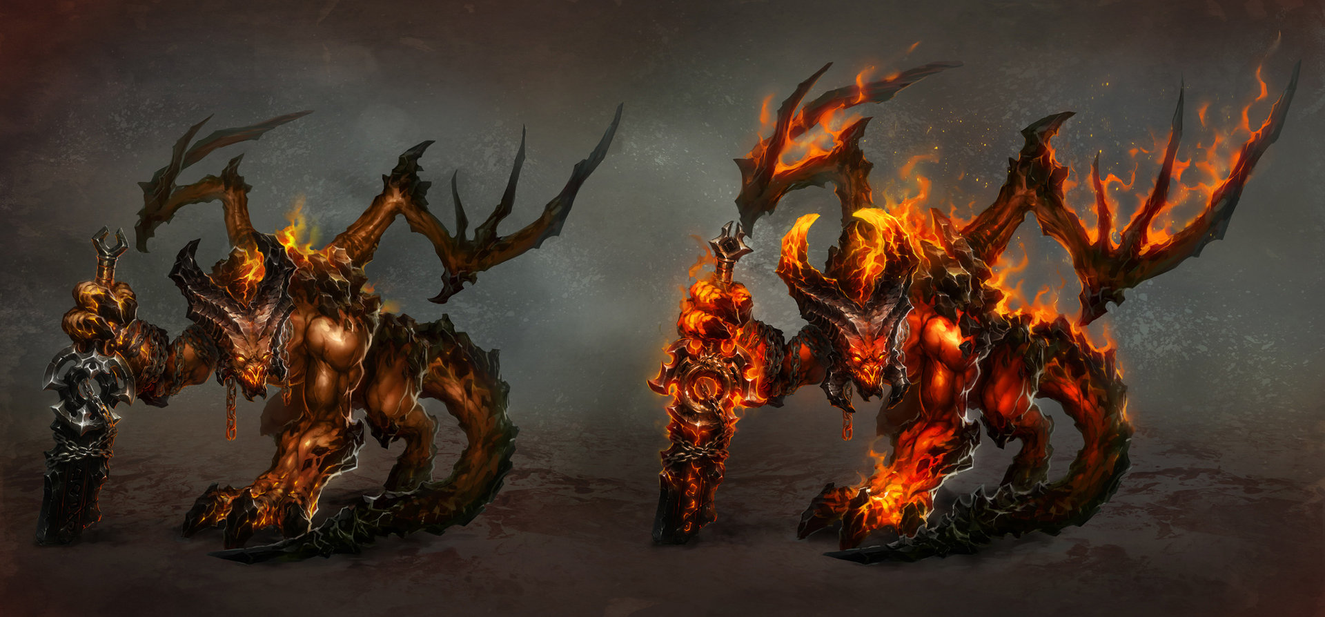 Artstation Inferno Pit Fiend Tibor Bedats