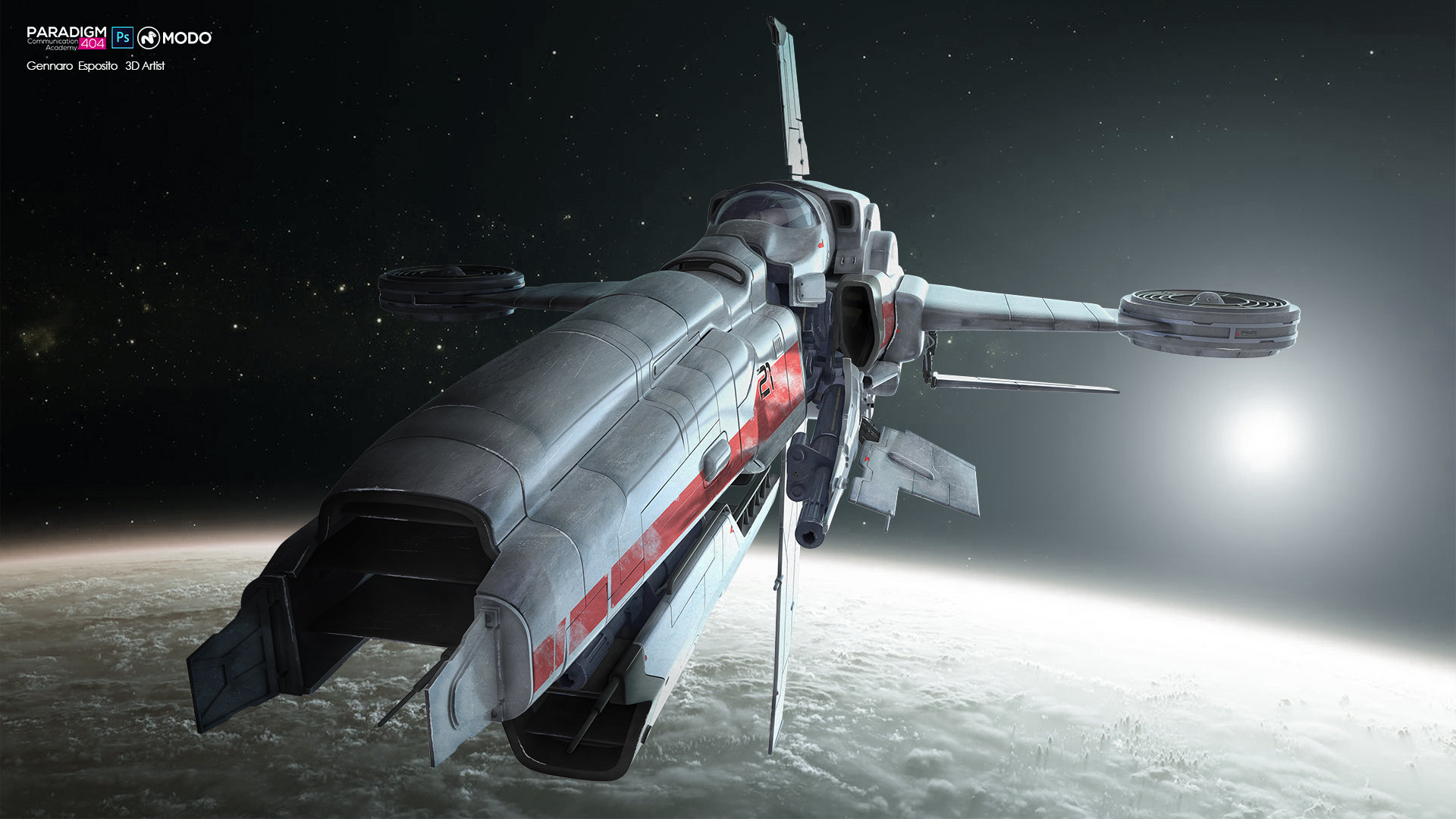 Artstation Interceptor Space Ship Gennaro Esposito