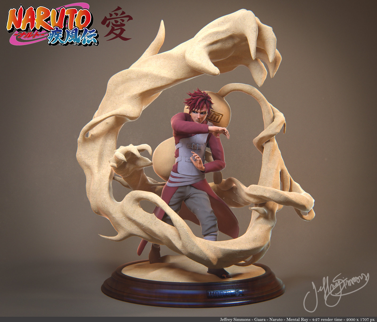 Artstation Gaara Fanart Naruto Jeff Simmons