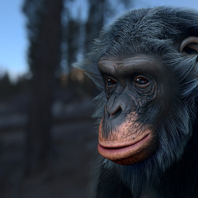 Oleg memukhin monkey head render