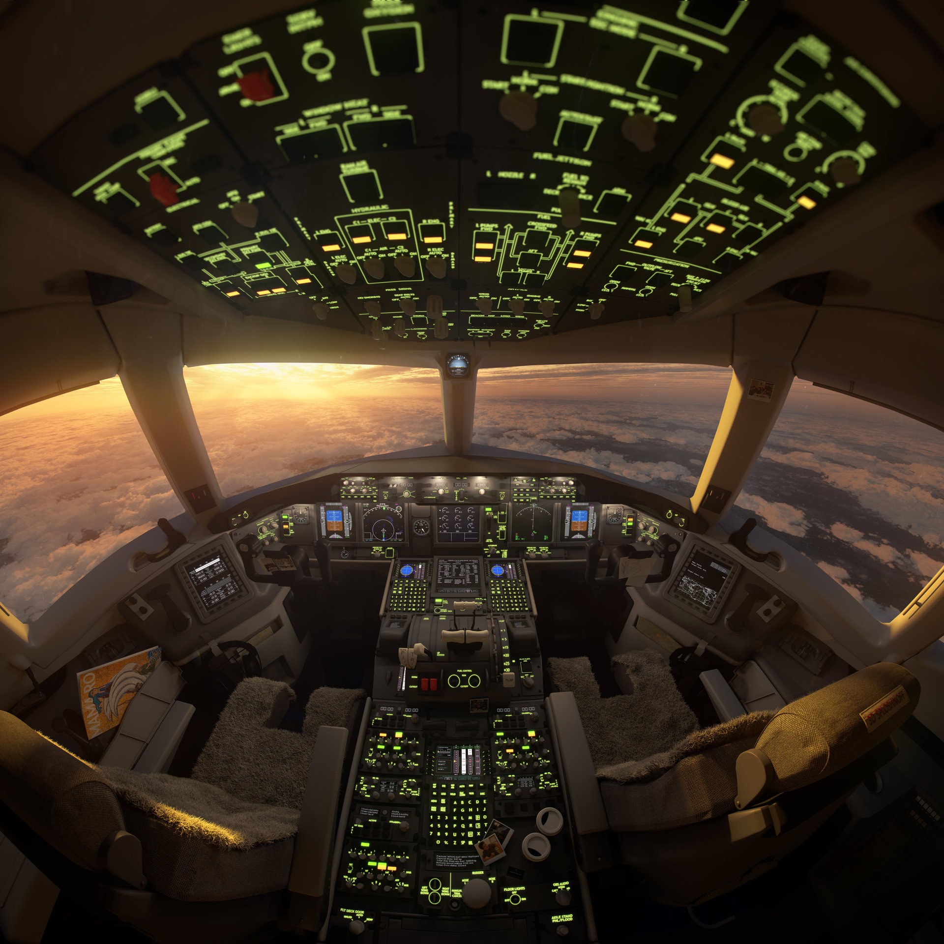 Boeing 777 Cockpit Wallpaper 4k