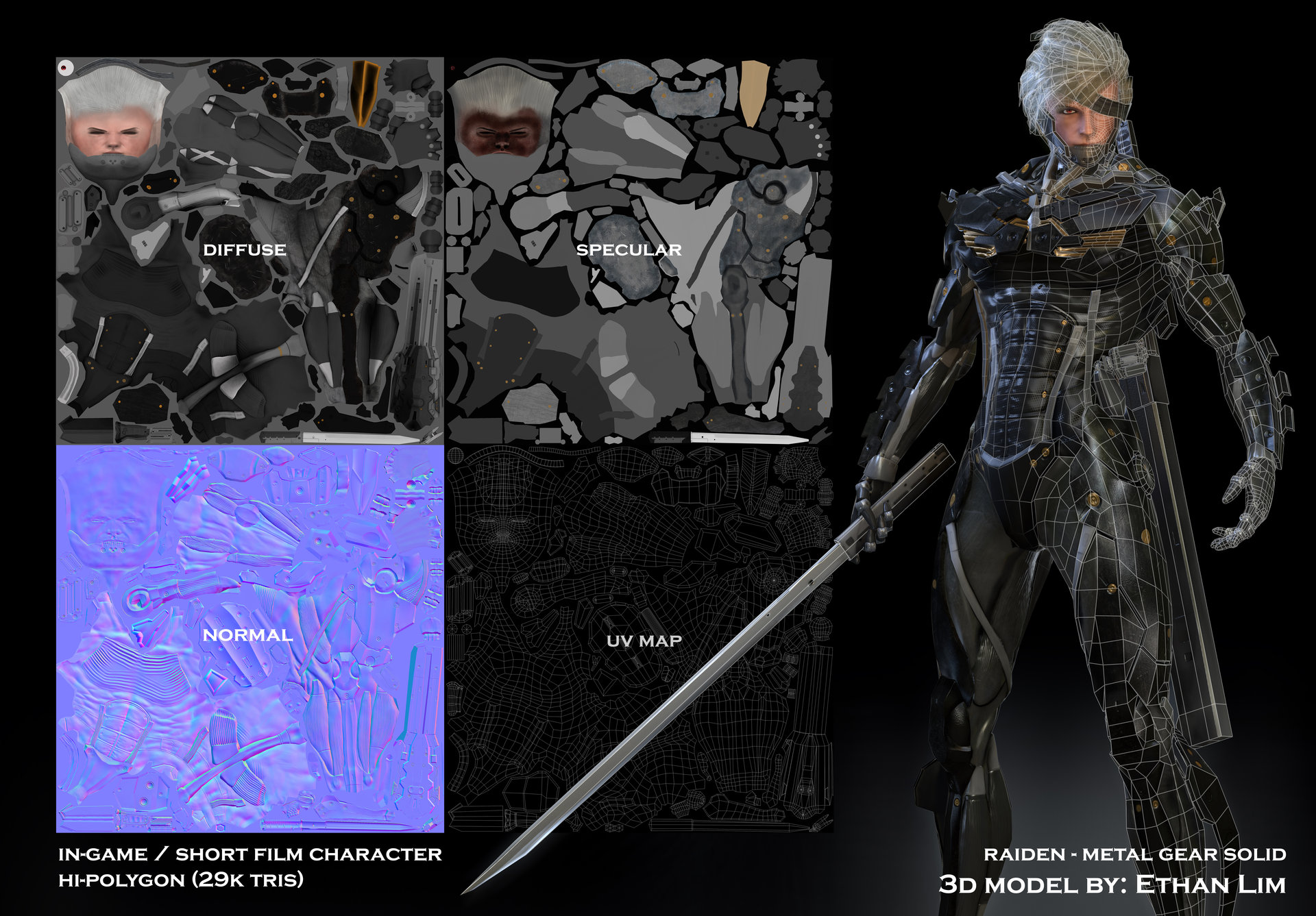 ArtStation - Raiden- Metal Gear Rising: Revenegeance