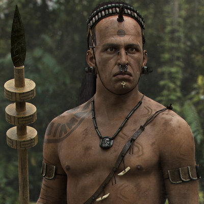 ArtStation - Apocalypto's Middle Eye - Head Clay Render