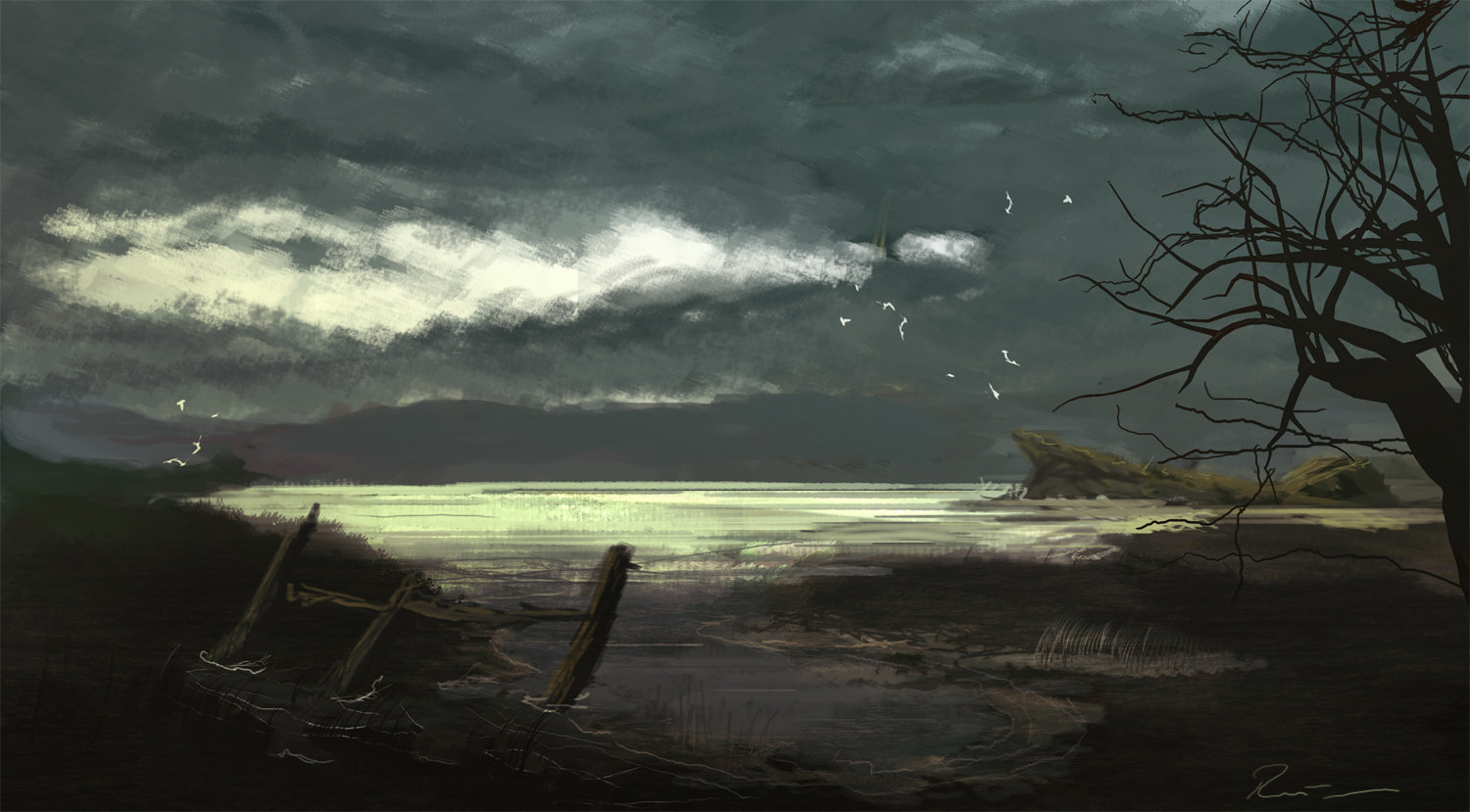 ArtStation lake mud