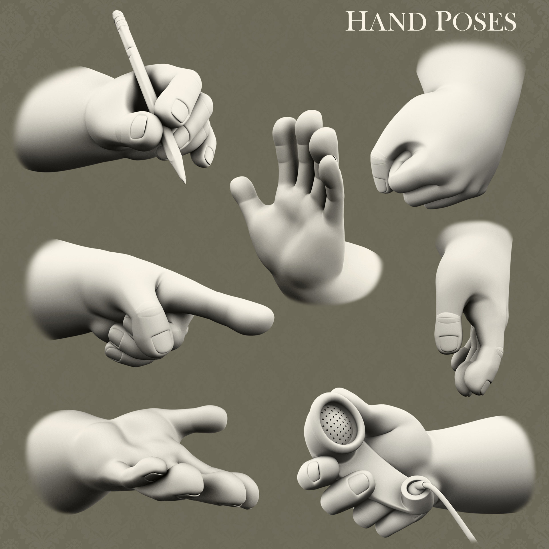 Wooden Drawing Hand Model Relaxed Pose Model - TurboSquid 1991647