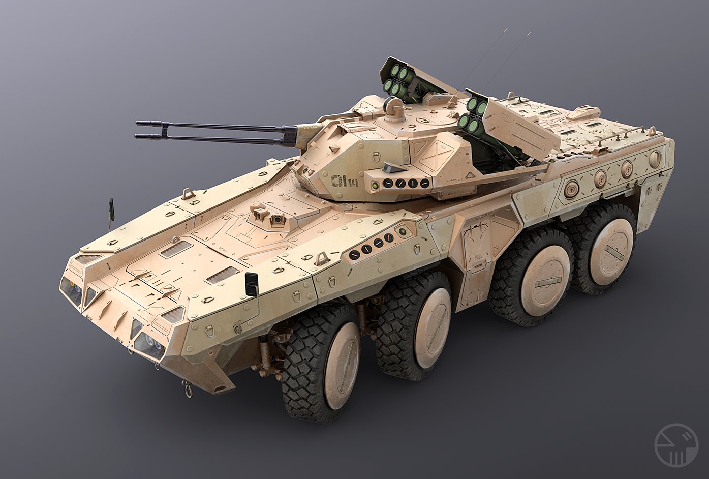 3/4 front view
