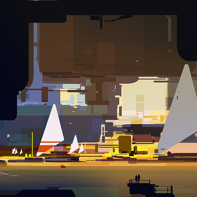 Scene with two triangles