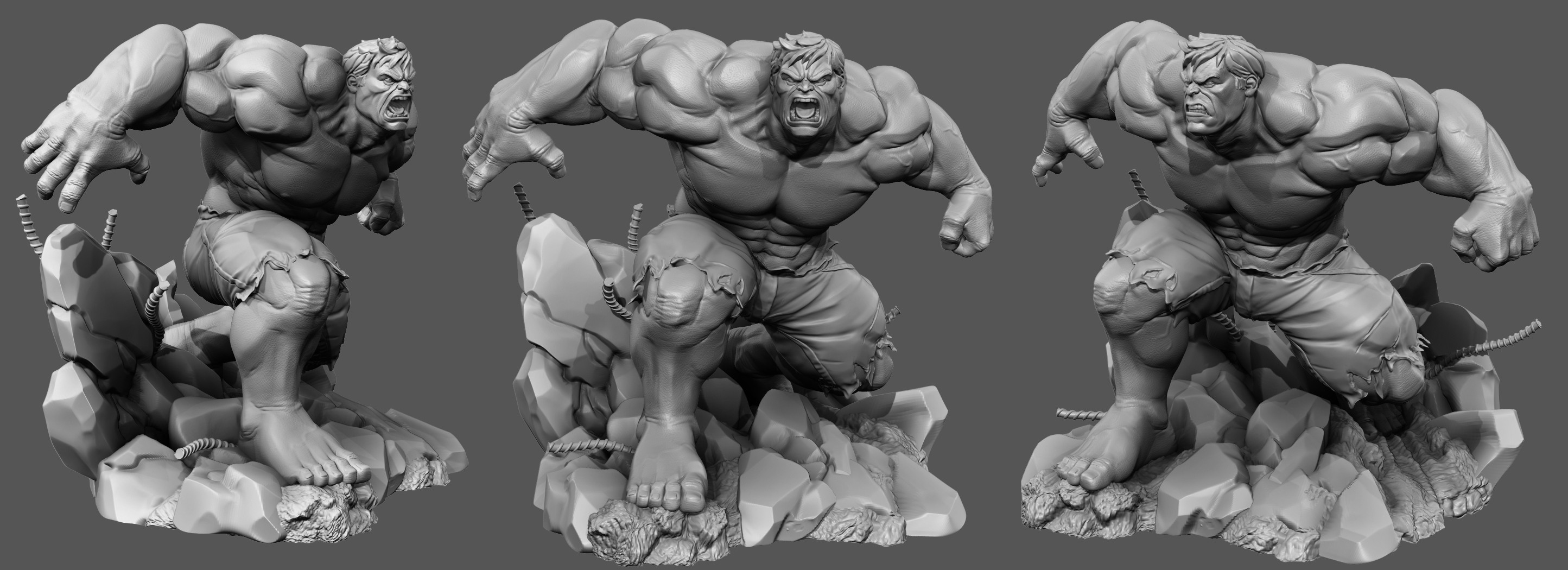 avengers assemble hulk statue