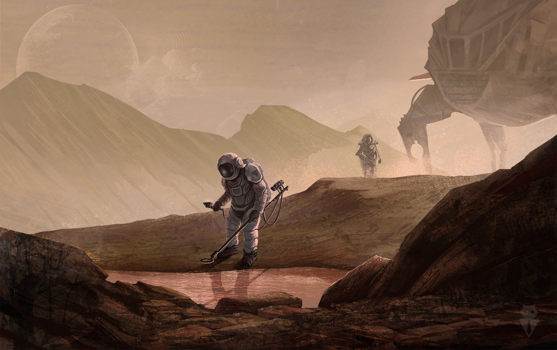 ArtStation - searching for water on Mars