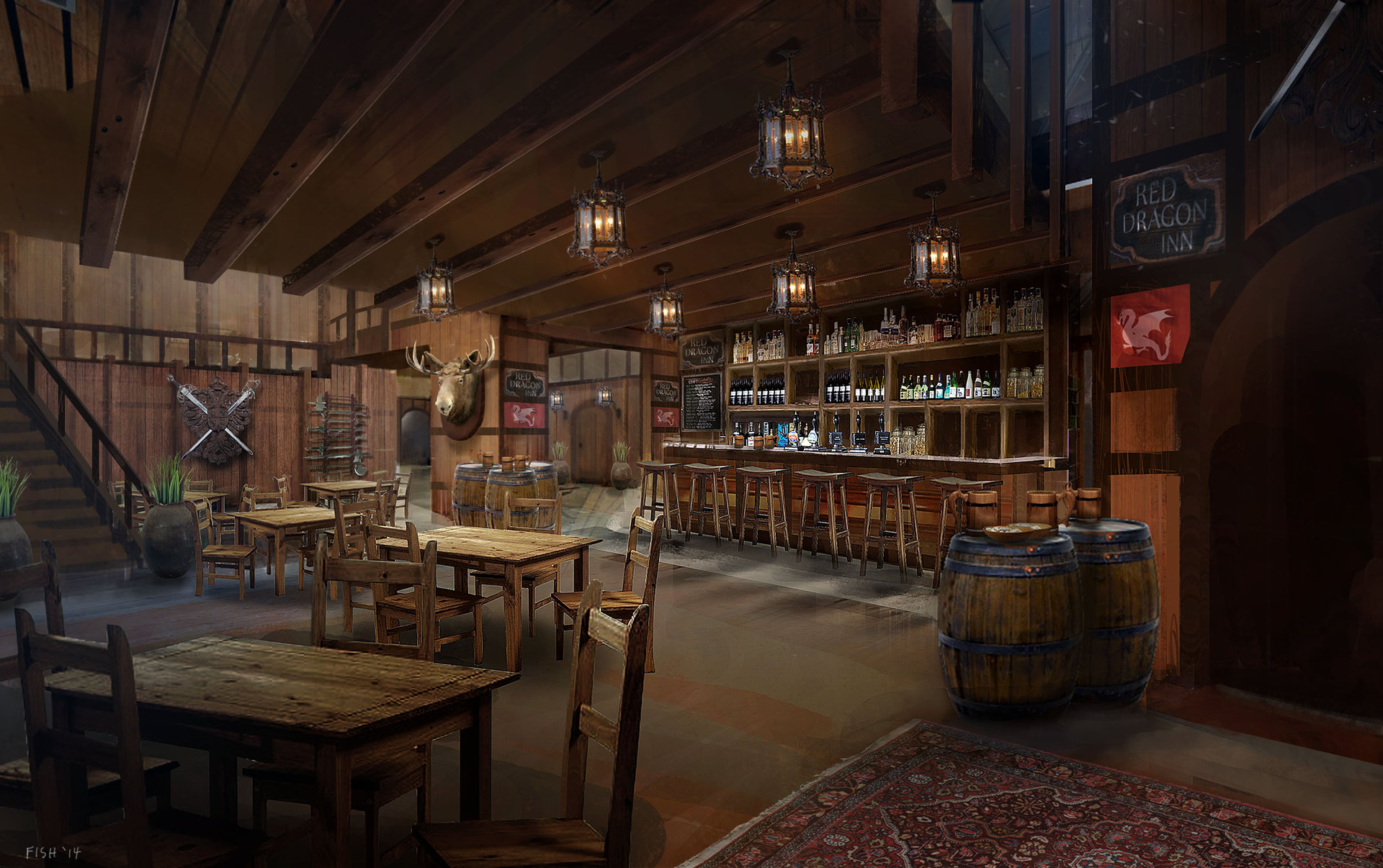 ArtStation - Tavern Interior