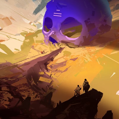 Sparth   buried blue skull   2014