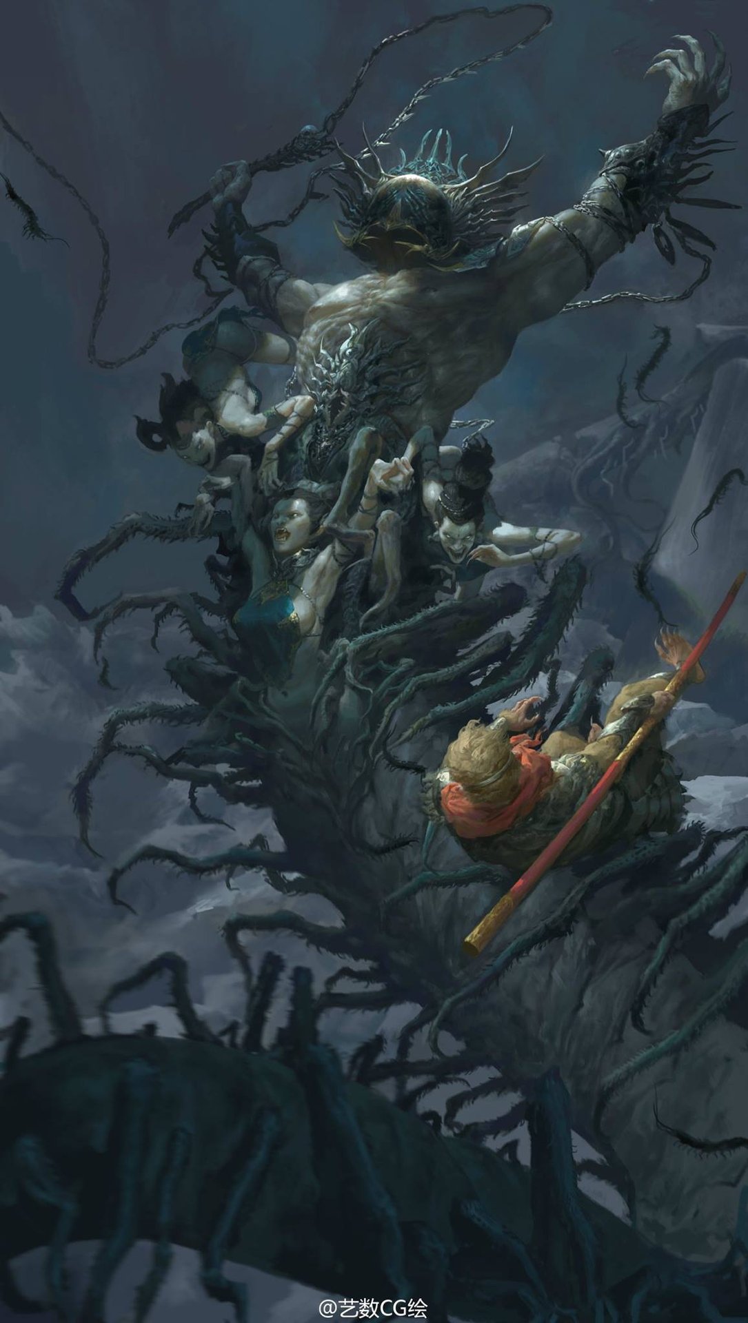 Artstation Sun Wukong Vs Demons Fenghua Zhong