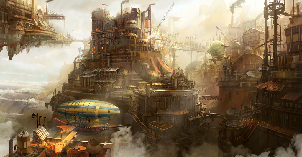 ArtStation - steampunk city, Tyler edlin