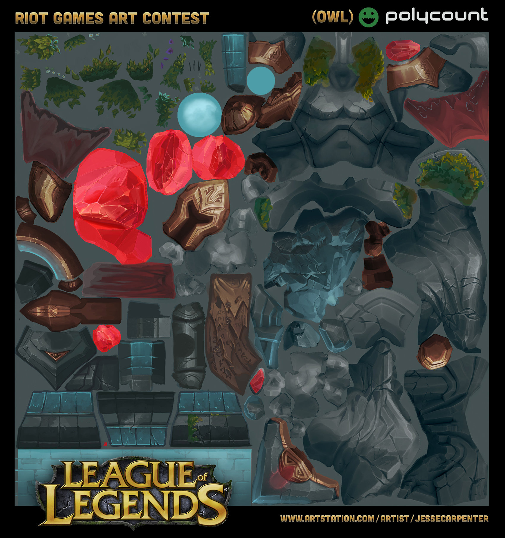 Artstation Riot Art Contest Final Turret Presentation Texture