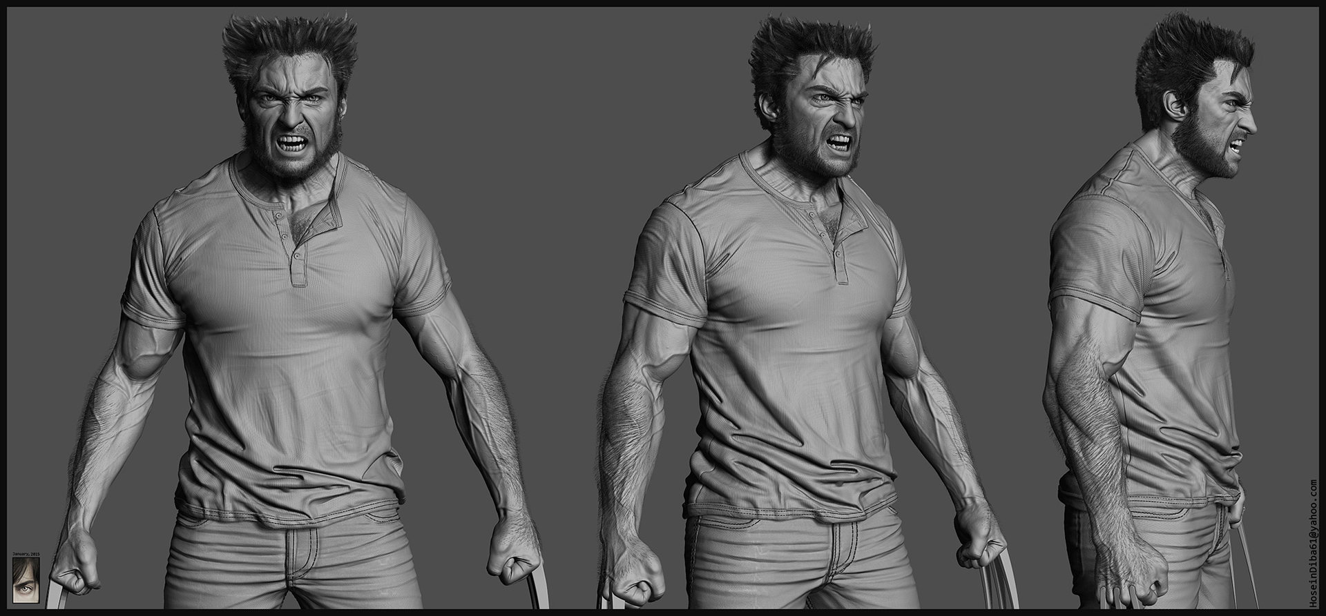 Artstation Wolverine Hossein Diba