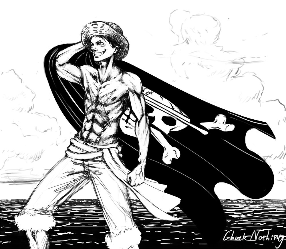 ArtStation - One Piece: Monkey D. Luffy sketch