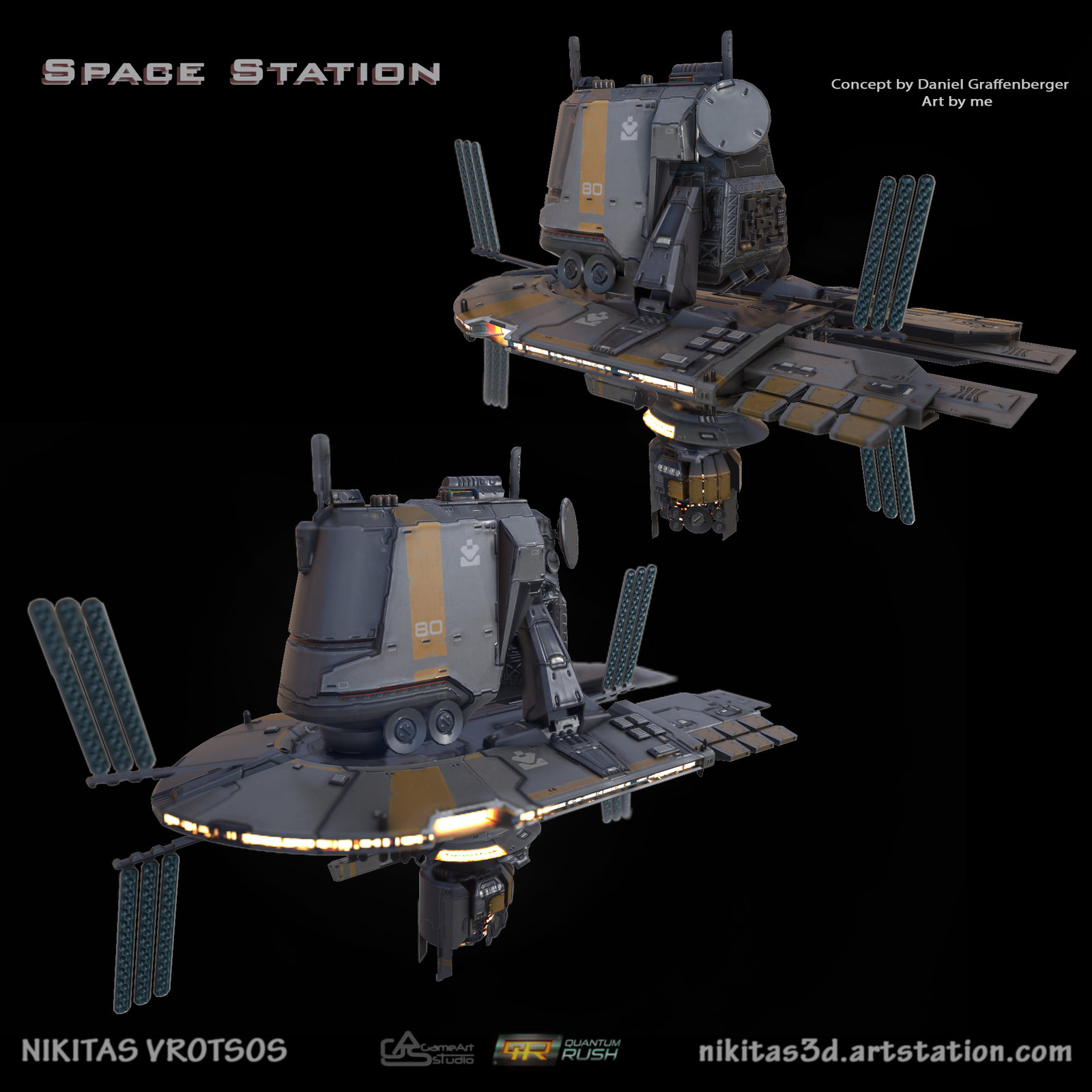 Artstation Space Station Nikitas Vrotsos