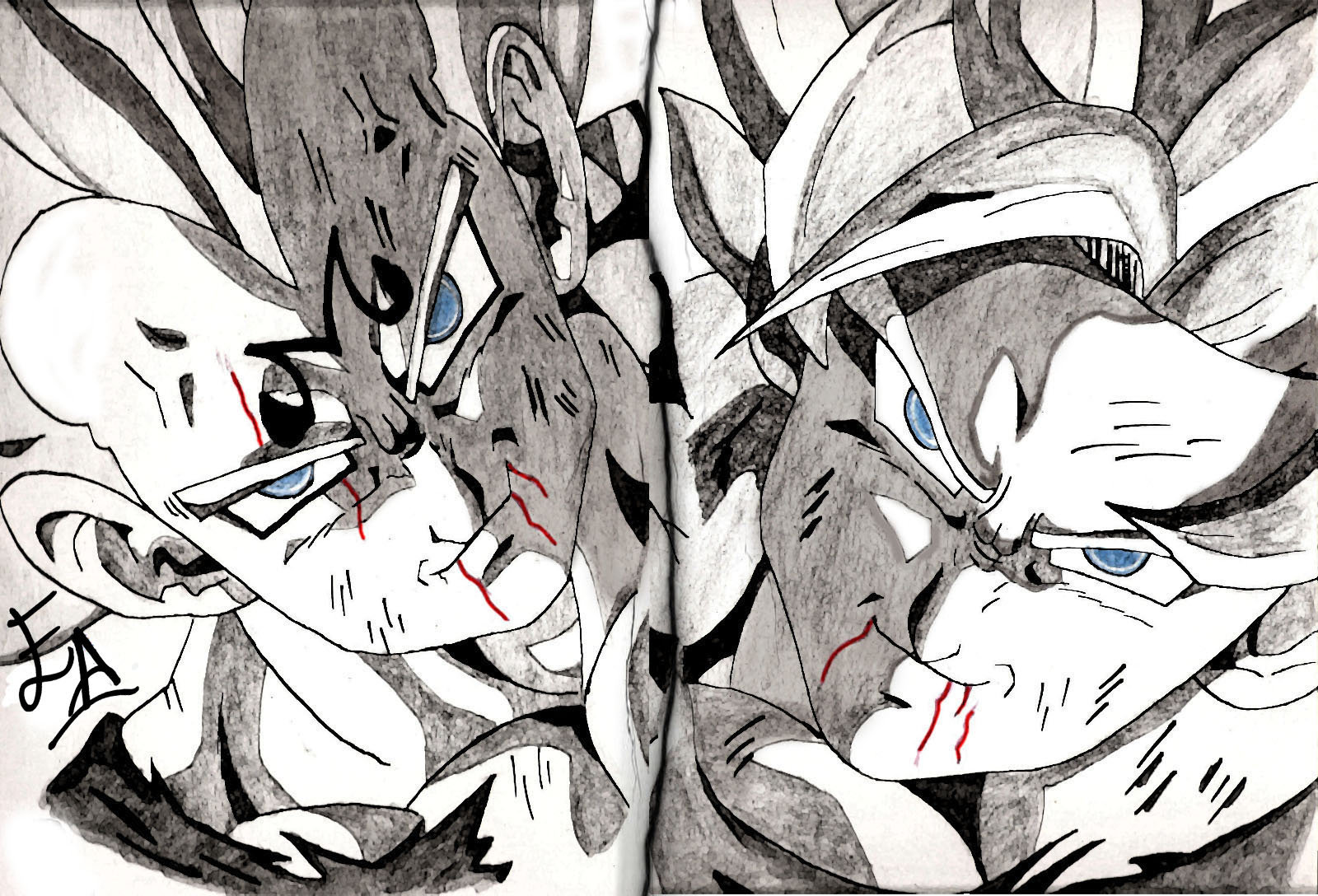 ArtStation - Goku vs Vegeta