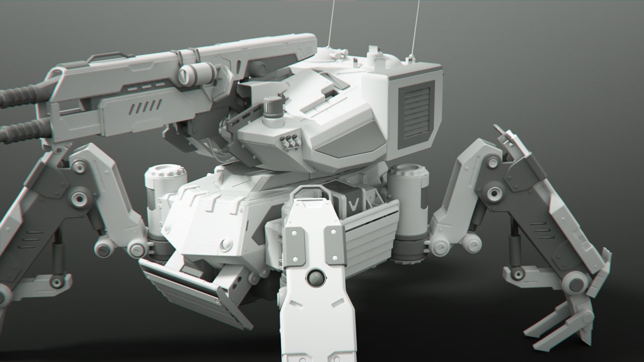 MBT-700 多脚戦車 ファイヤーウォーカー スパイダータンク 3D