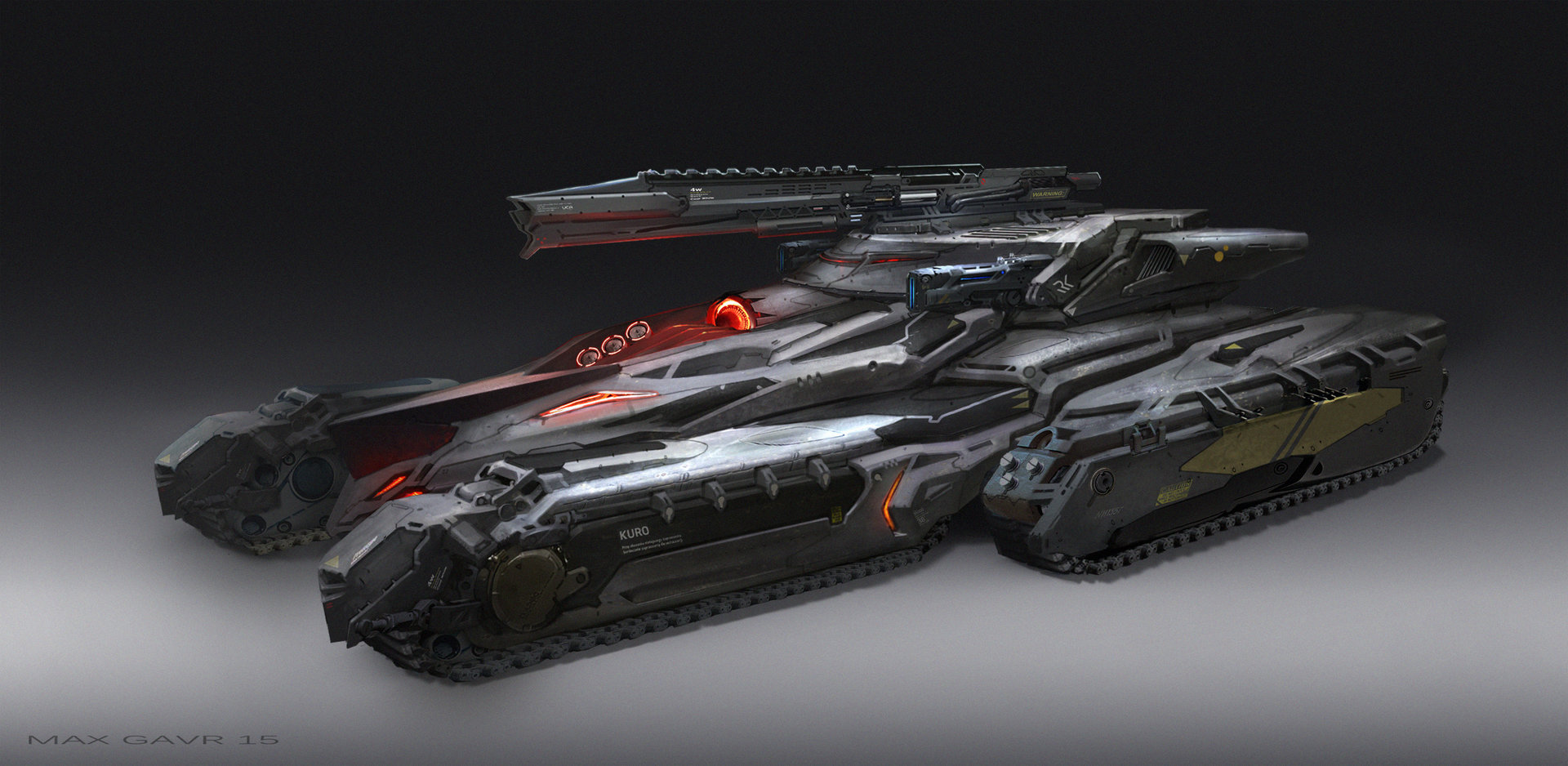 Just finished a sci-fi tank concept for secret project ) Hope you find it i...