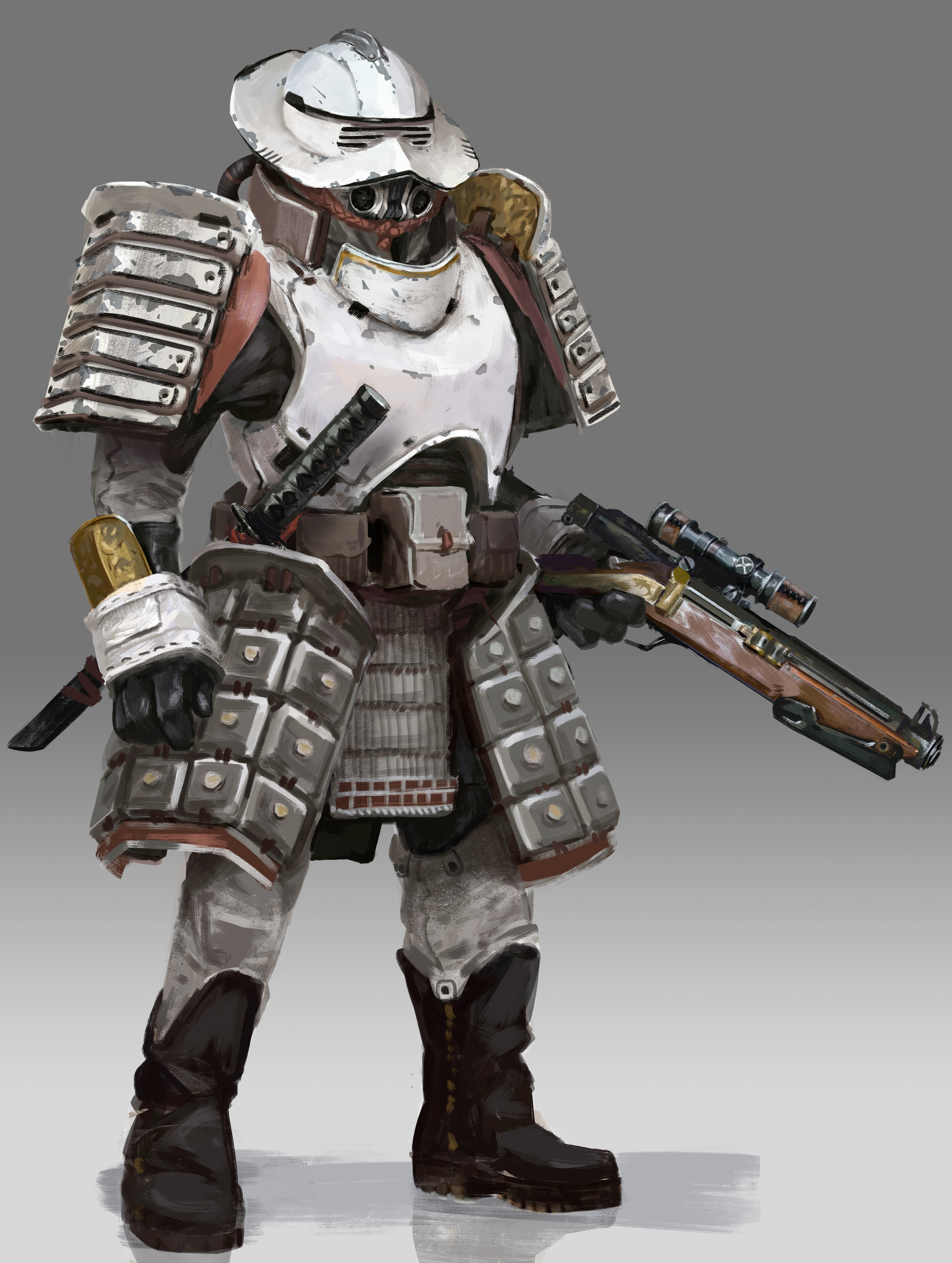 Samurai wars. Star Wars штурмовики концепт Art. Scout Trooper Star Wars. Дизельпанк Самурай.