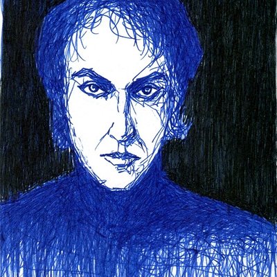 Albert wint selfportrait blue