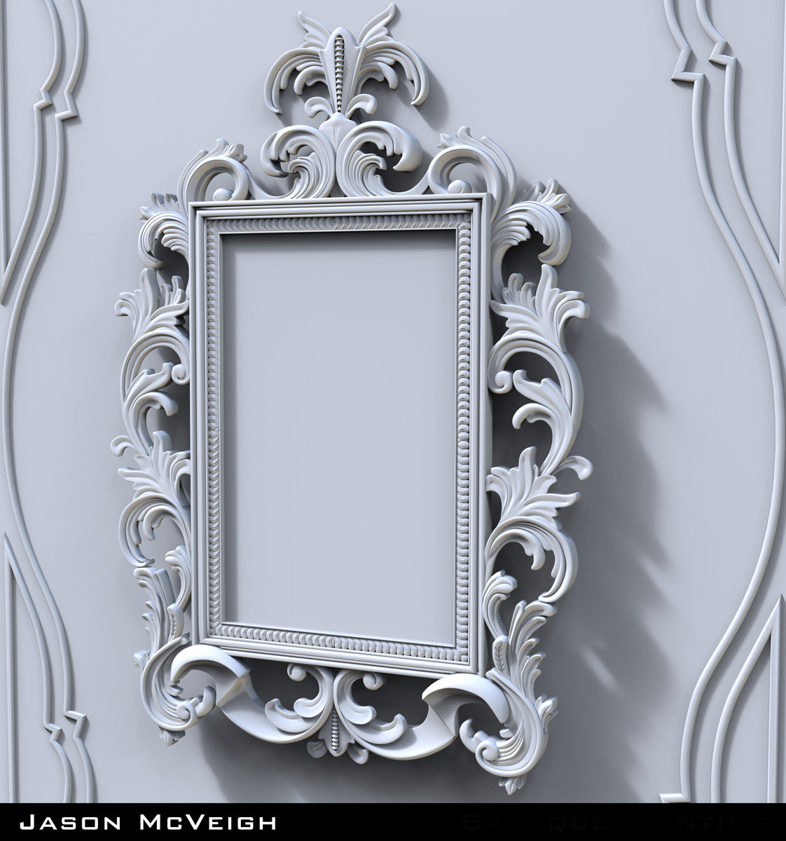 Jason Mcveigh Baroque Mirror Frame Jason Mcveigh Painting Flat Web