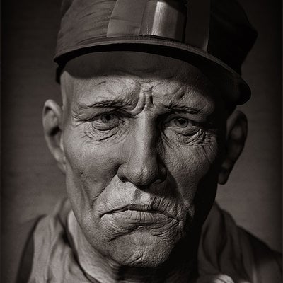 Rudy massar portrait of a miner