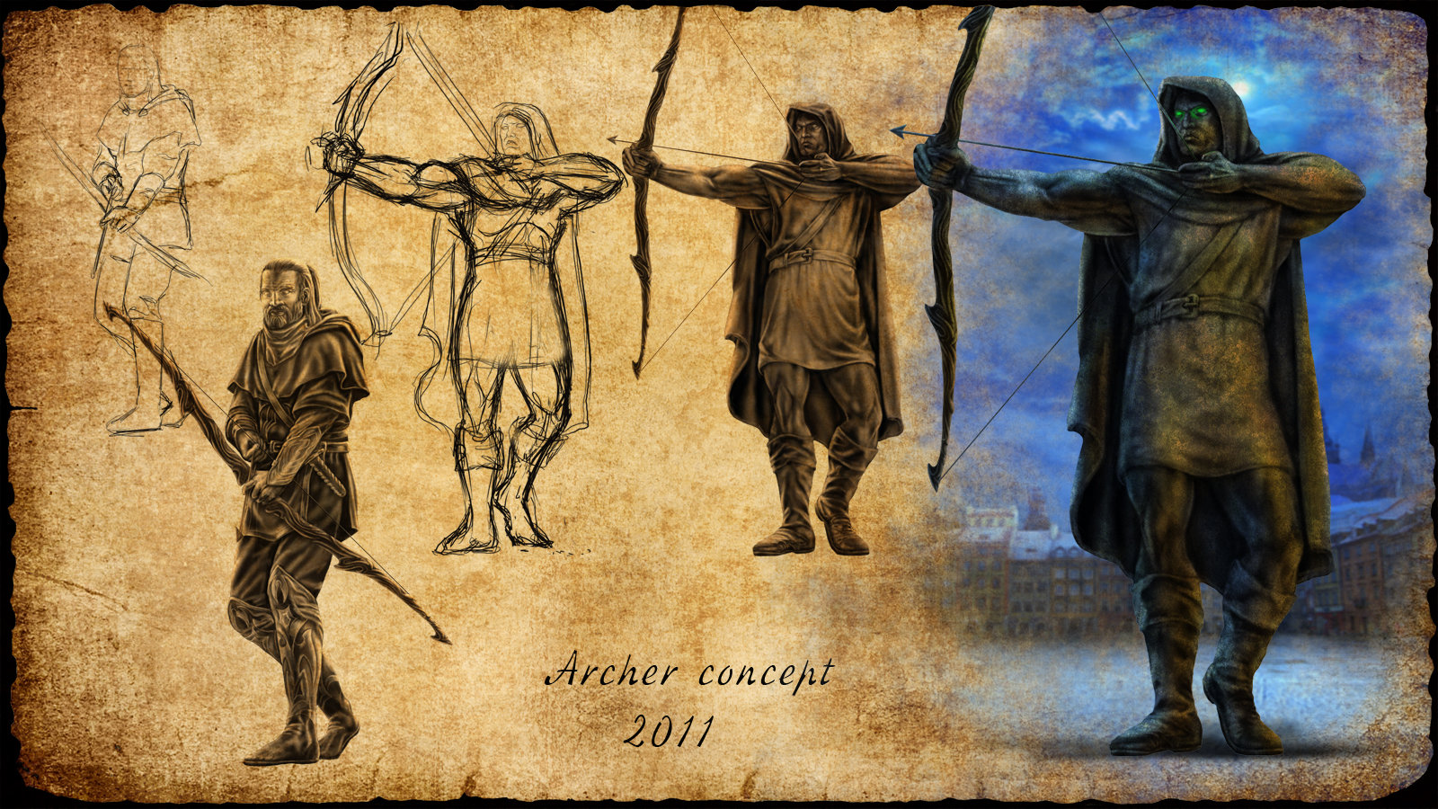 Edikt Art Statue of archer. Статуя лучника.