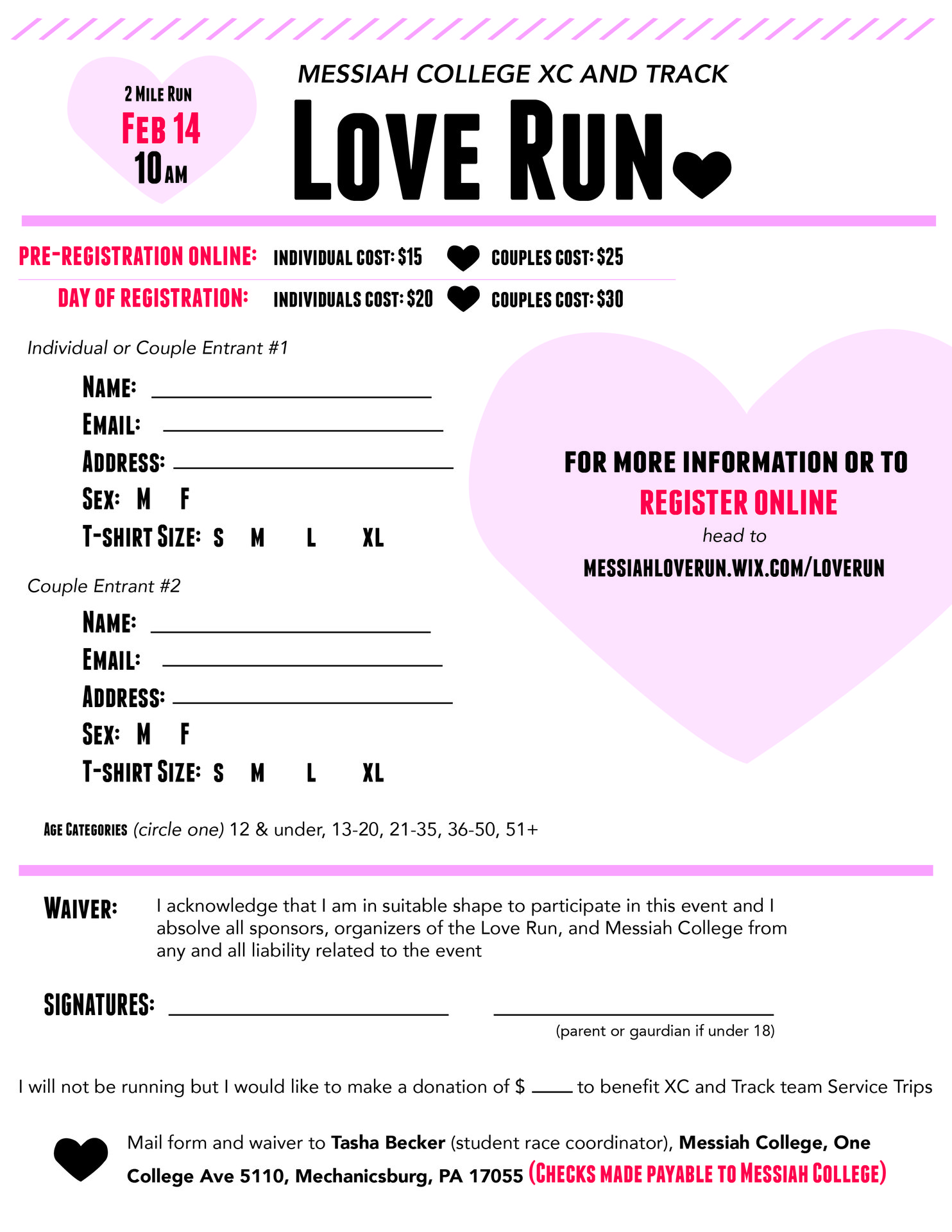 Abigail Wylie - Love Run Registration Form