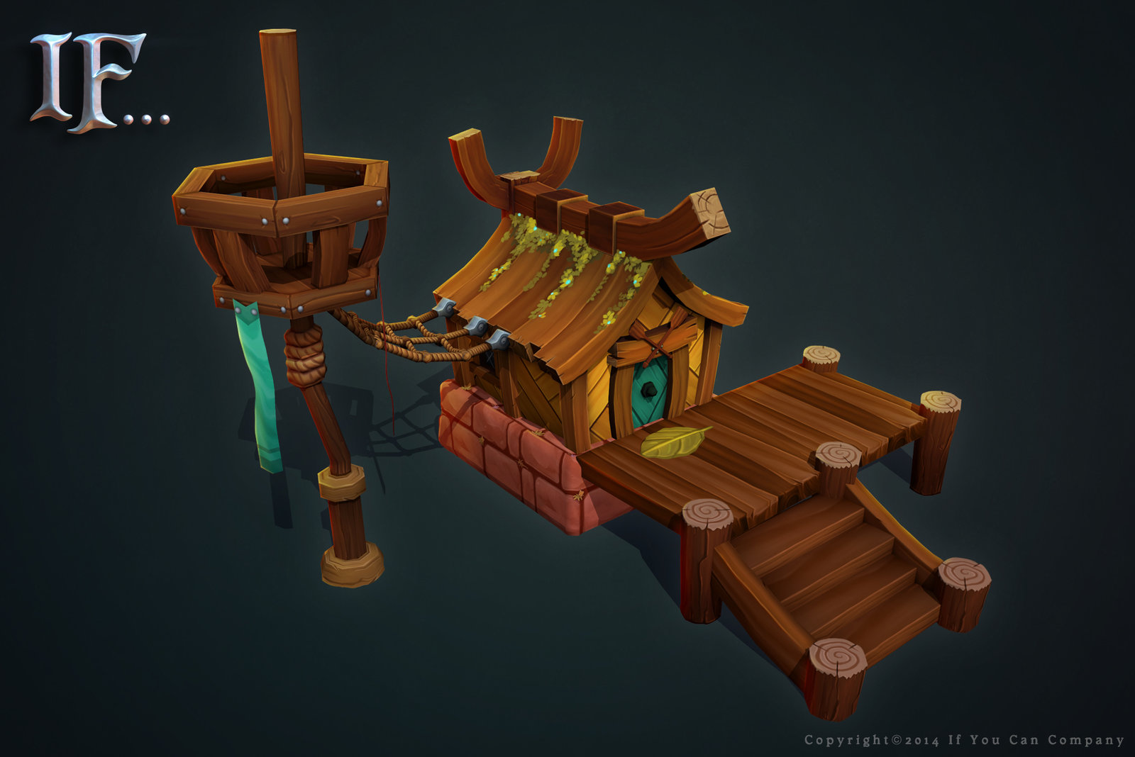 Claypot Canyon Ferryman's Shack. Modeled and textured by me.