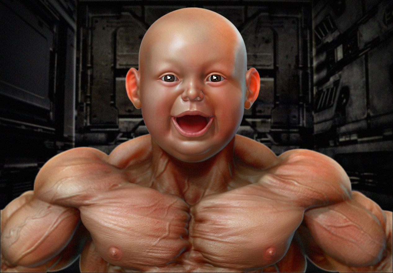Artstation Muscle Baby Yujong Wang