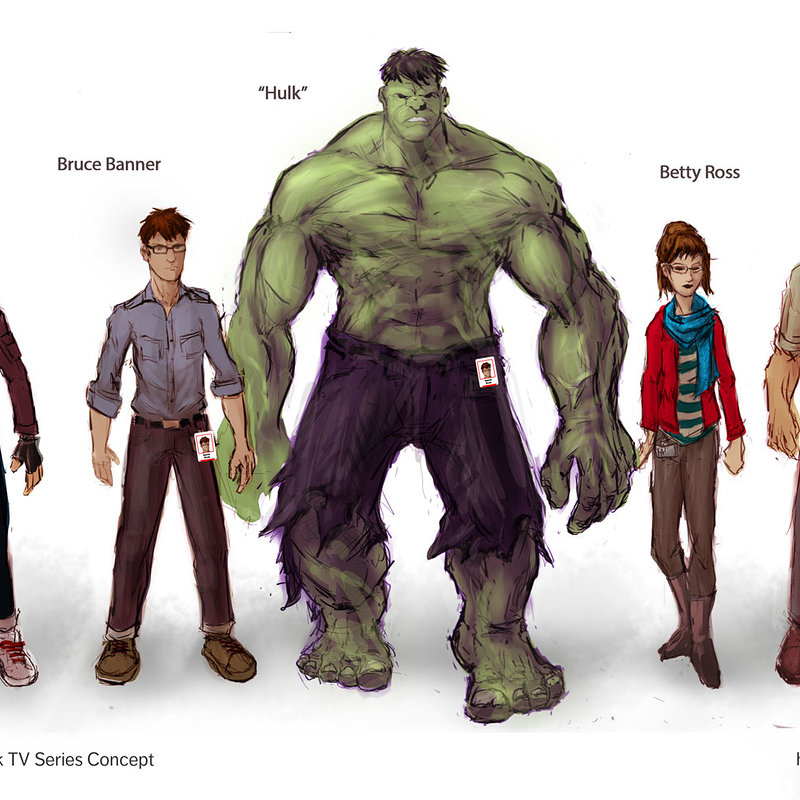Young Adult Hulk TV Show Designs
