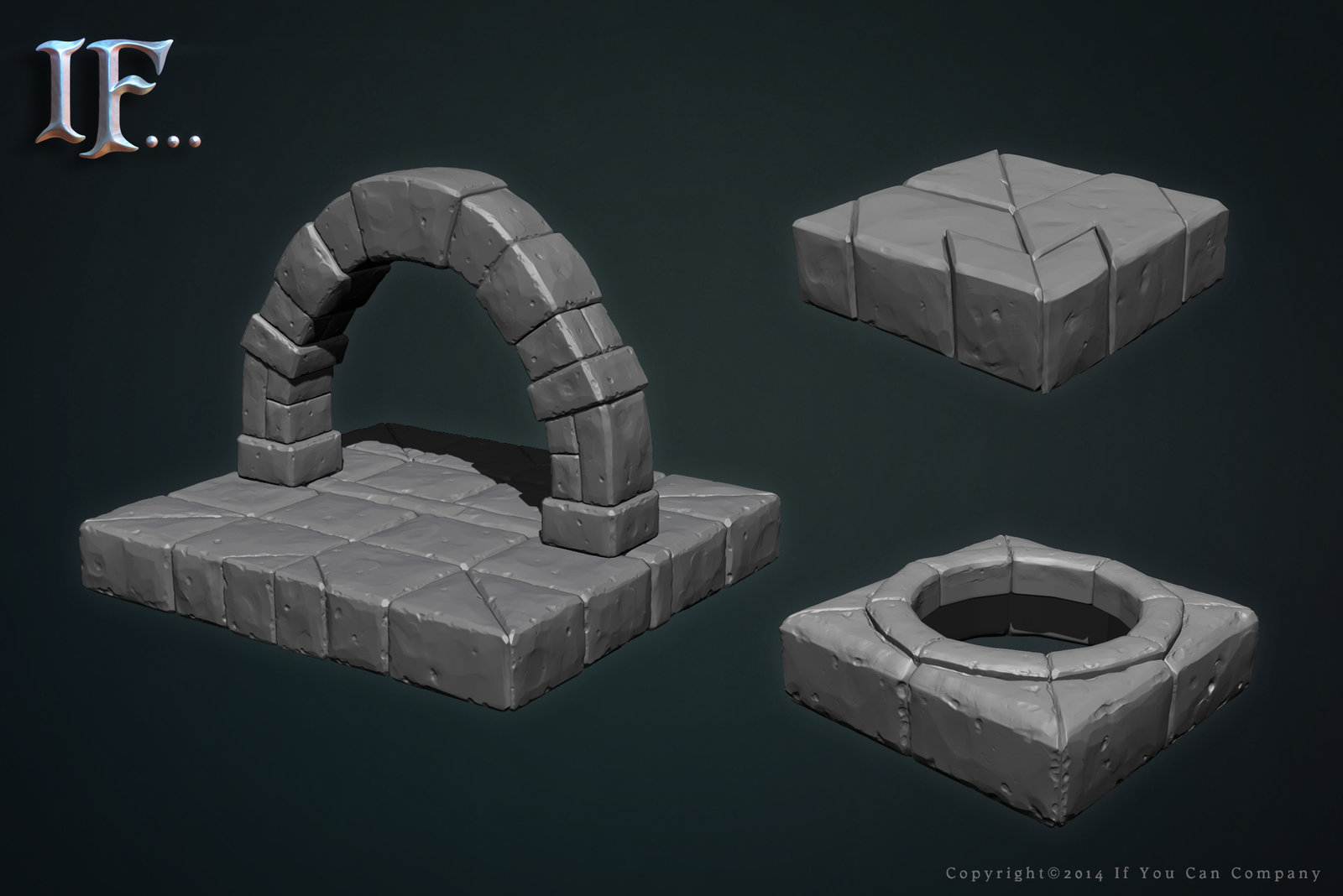 Selection of Zbrush work for modular pieces.