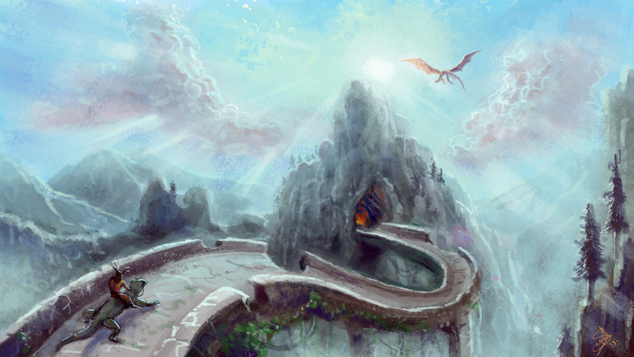 Sampad Iqbal Fantasy Environment The Mountain Bridge