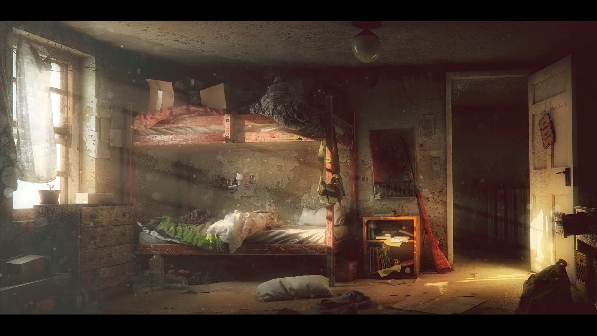 The last of us 2 лагерь арт. The last of us комната. The last of us 2 дома. дома в the last of us.