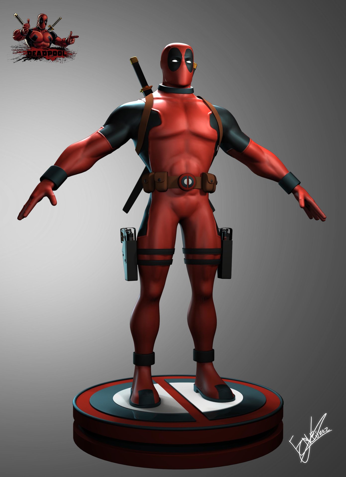 ArtStation - Deadpool modelo Maya