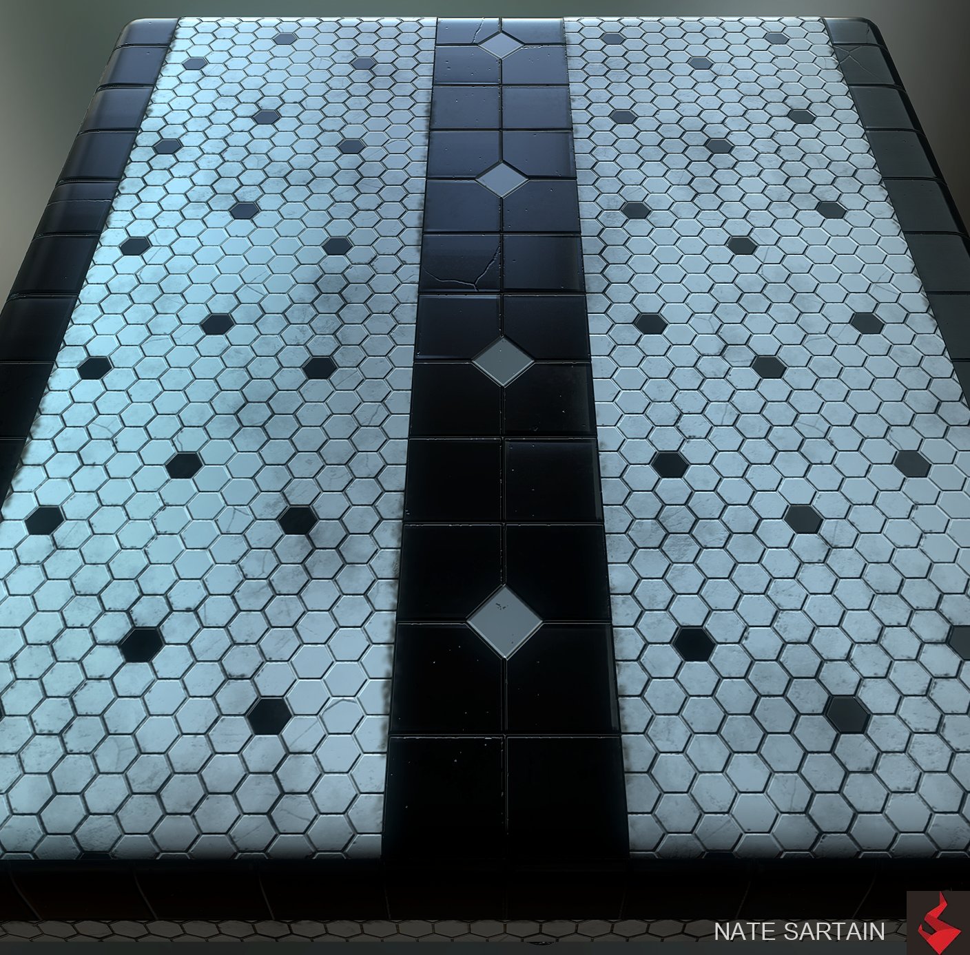 Artstation Art Deco Subway Tile Pbr Material Substance Designer Nate Sartain Cygal art deco handmade in germany timeless furniture modernismo by guiliano bekor featured artist art by martin cygal art deco. art deco subway tile pbr material