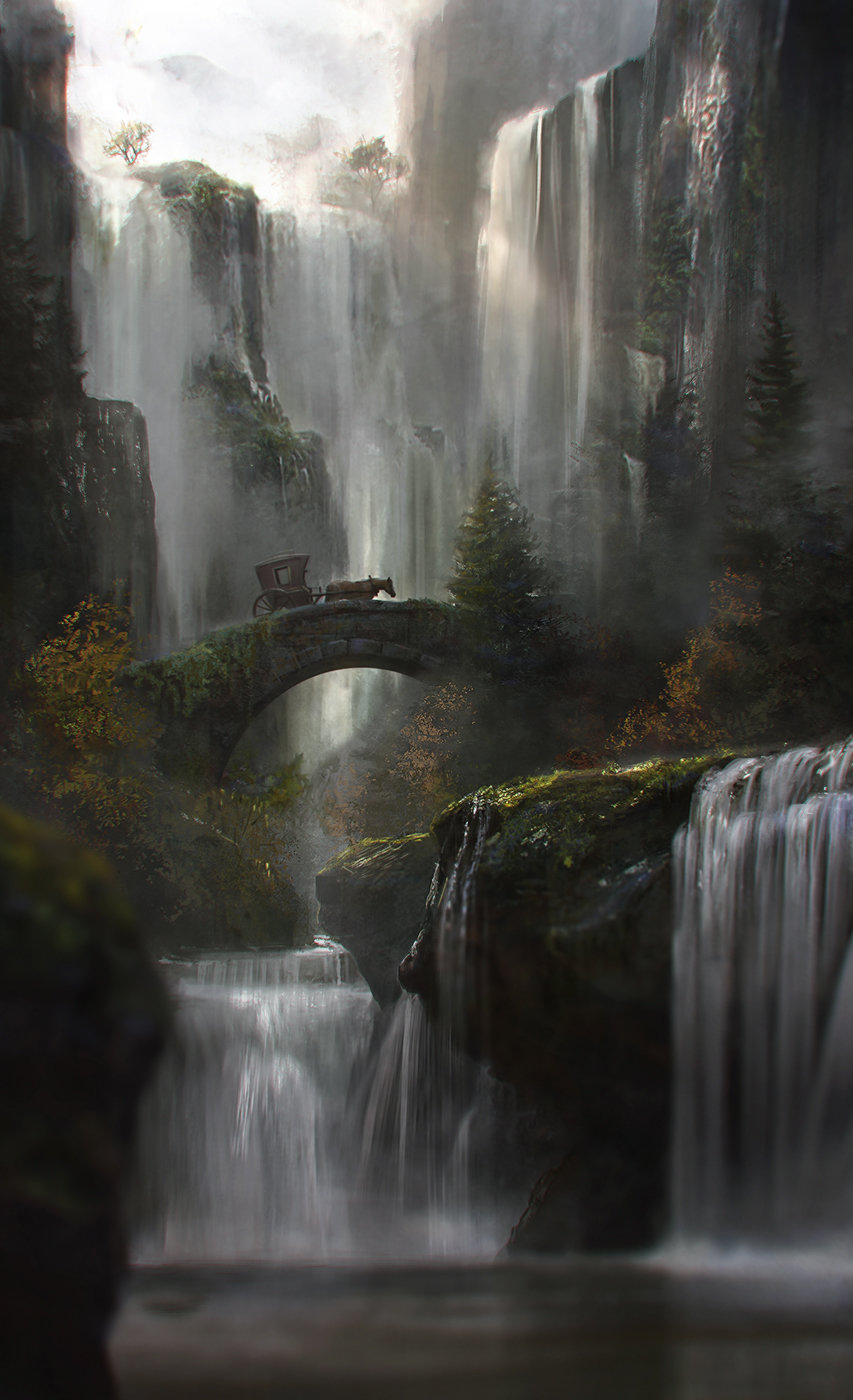 Artstation Watrerfall Jordi Gonzalez Escamilla