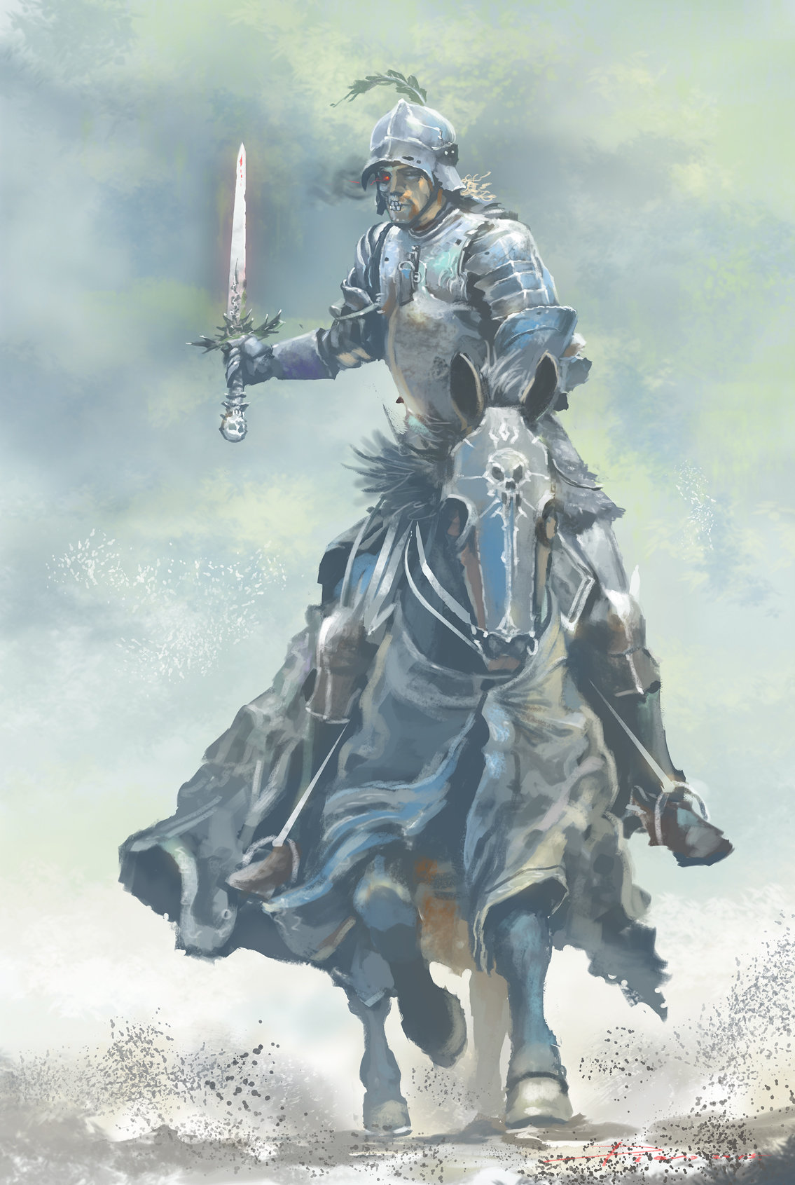 ArtStation - Painting practice -Ghost knight~~!!