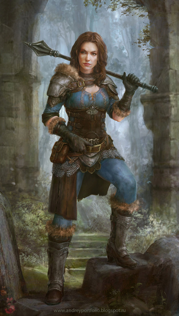 Artstation Warrior Girl Andrey Vasilchenko