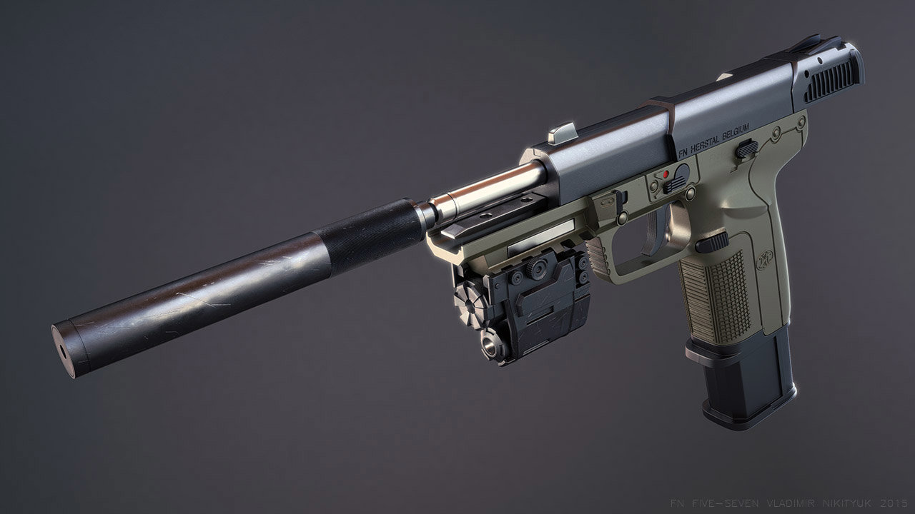 Artstation Fn Five Seven Vladimir Nikityuk