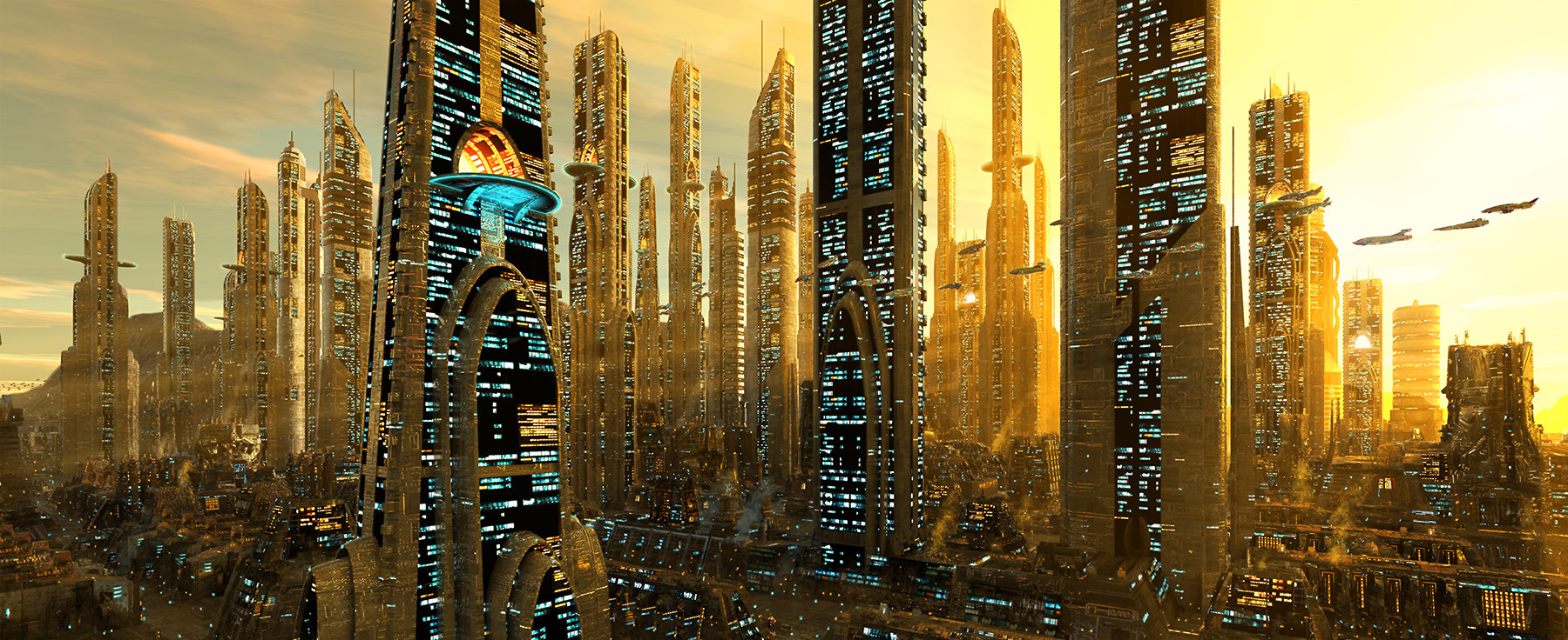 The future is gold. Город будущего. Город в будущем. Огромный город будущего. Мегаполис будущего.