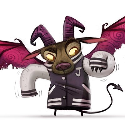 Piper thibodeau daily painting 850 jerseydevil by cryptid creations d8mhwlr