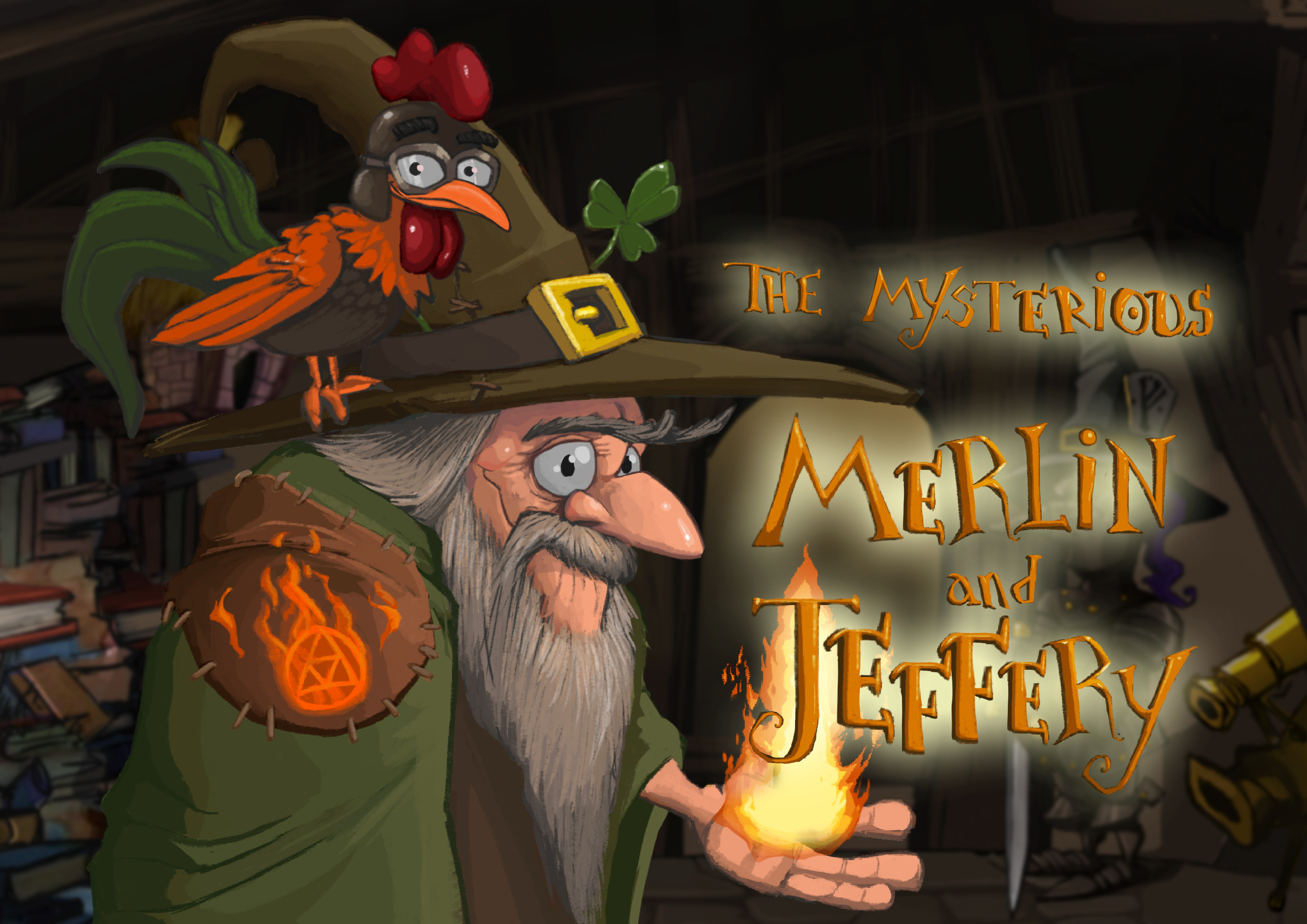 
Merlin the wizard and his chicken Jeffery are one of the three playable duos.