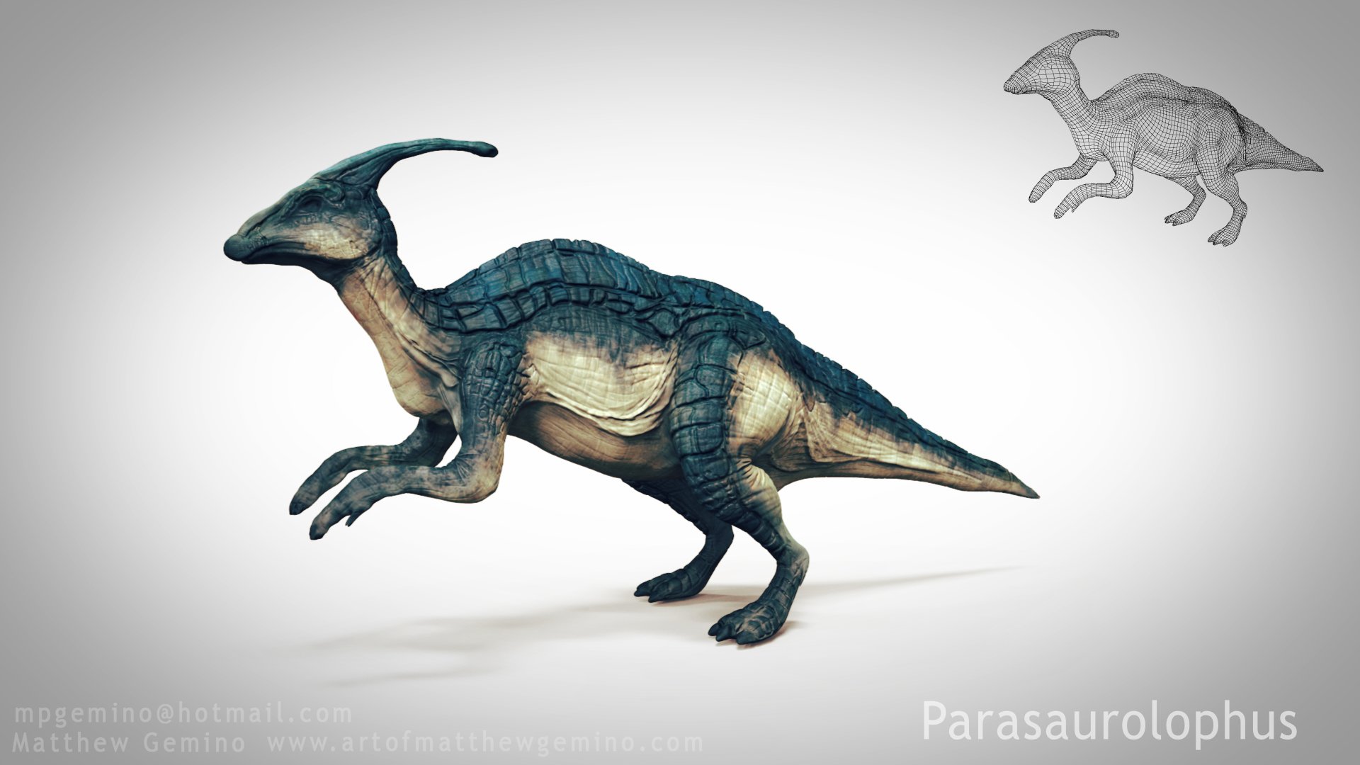 ArtStation - 3D Dino - Parasaurolophus